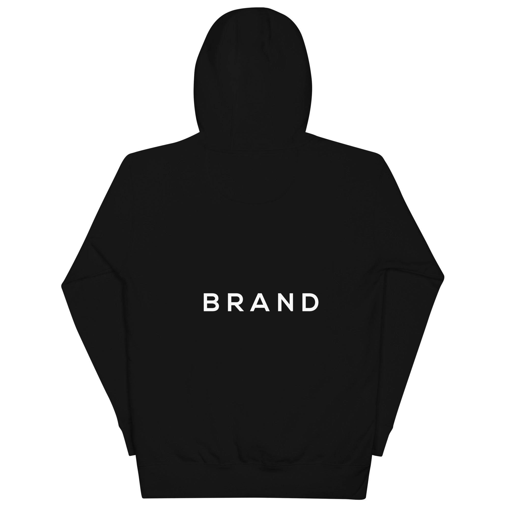BRAND BLACK HOODIE (WHITE)