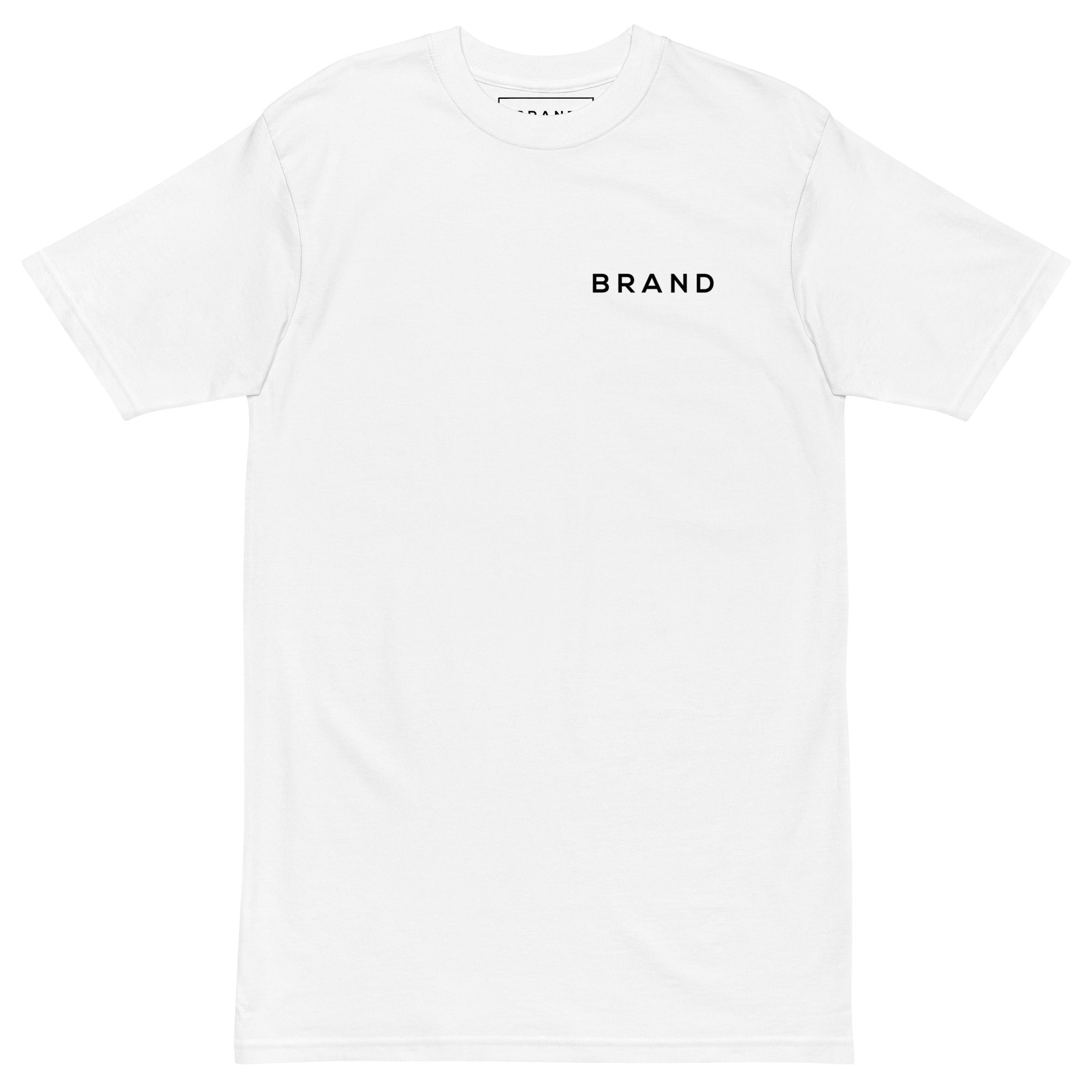 BRAND WHITE T-SHIRT (BLACK)