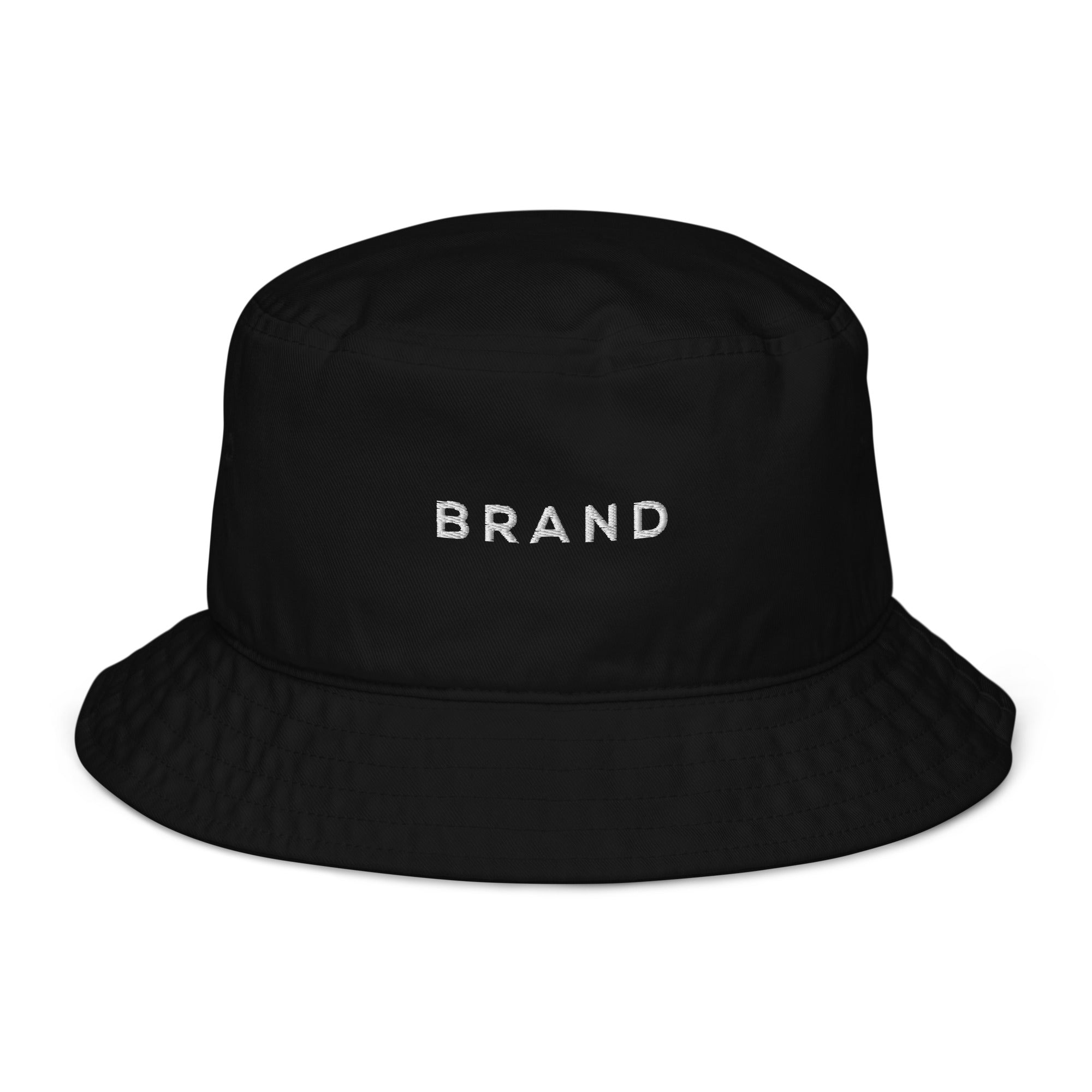 BRAND BLACK BUCKET HAT