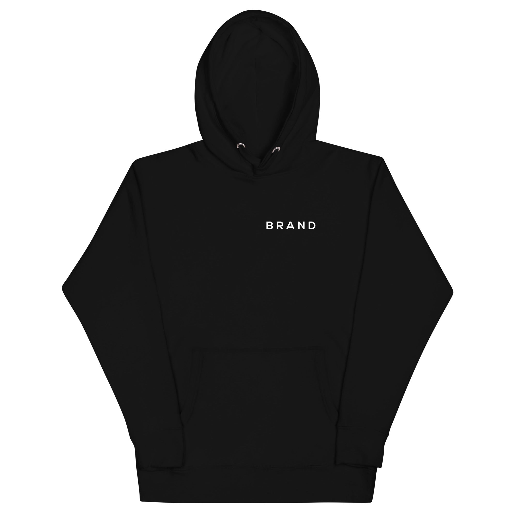 BRAND BLACK HOODIE (WHITE)